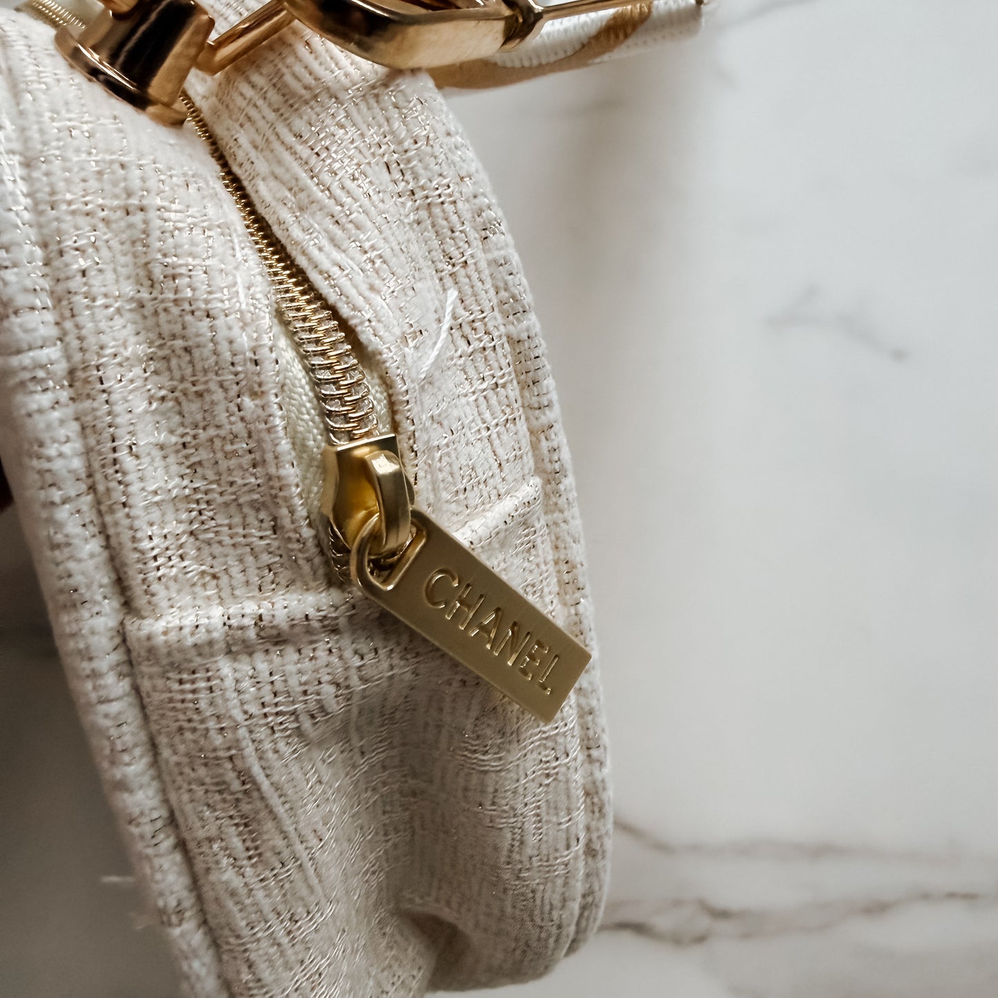 Chanel Beaute Reworked Cosmetic Pouch with strap