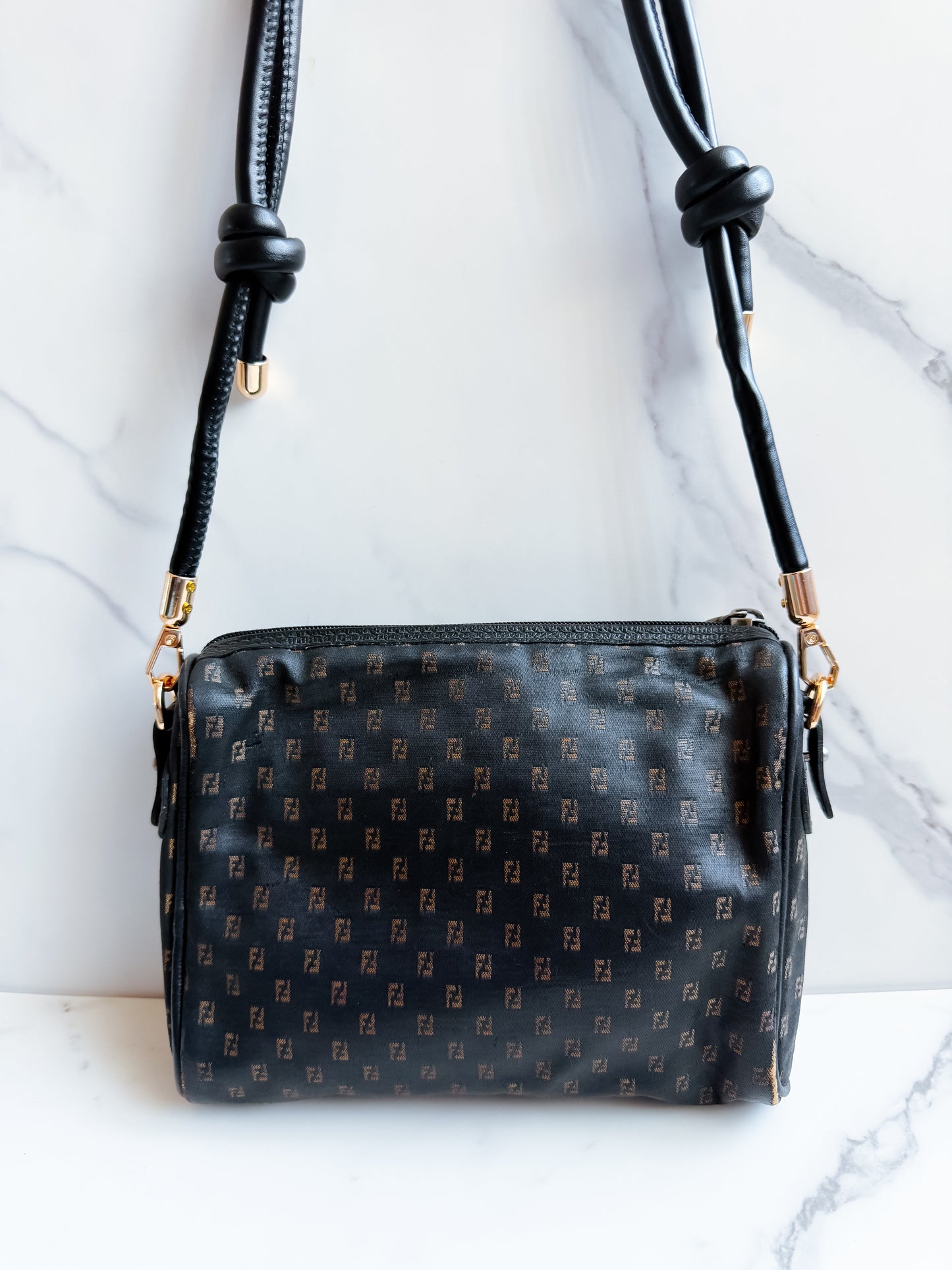 Vintage Fendi FF Zucchino purse as crossbody