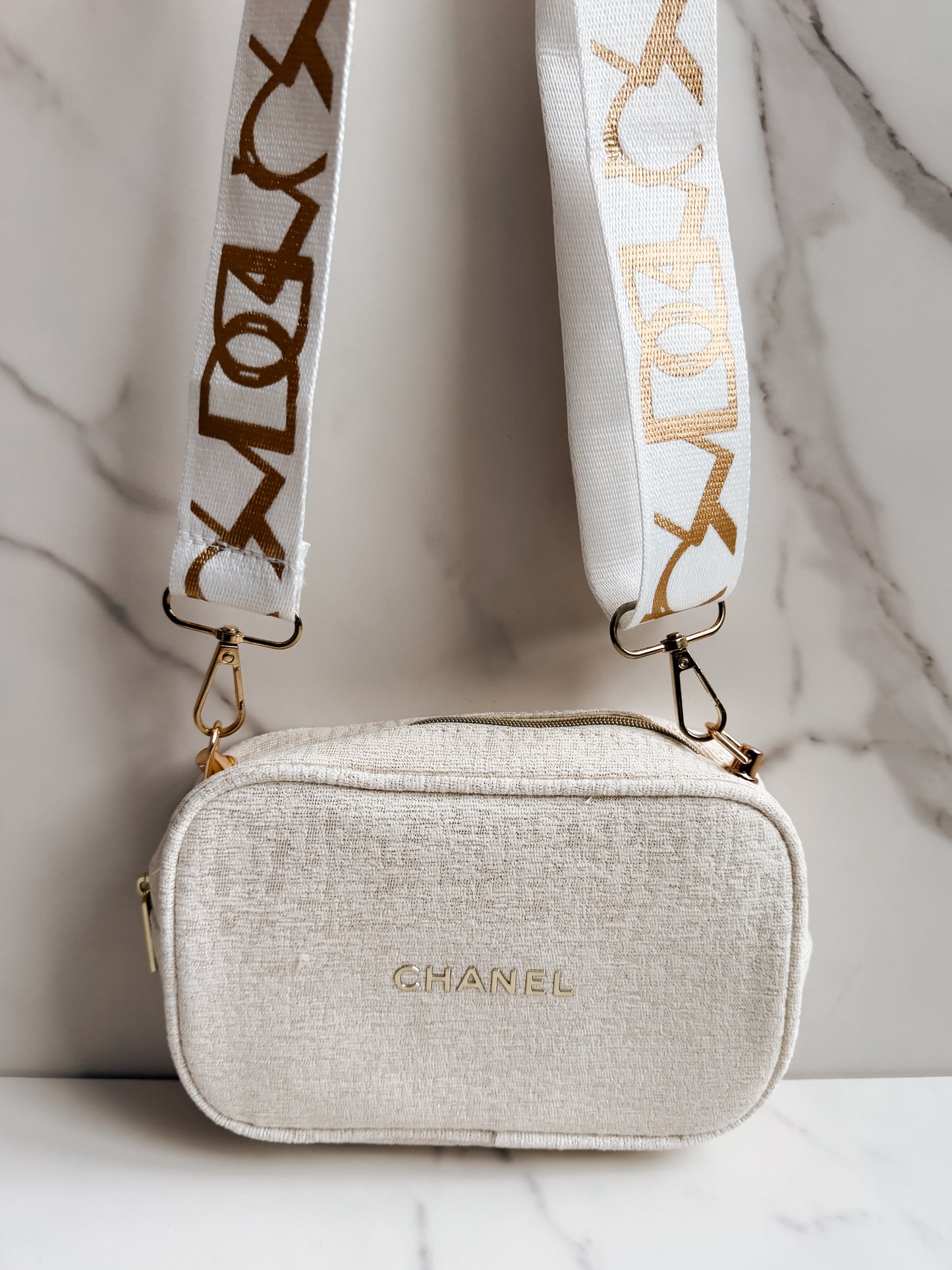 Chanel Beaute Reworked Cosmetic Pouch with strap