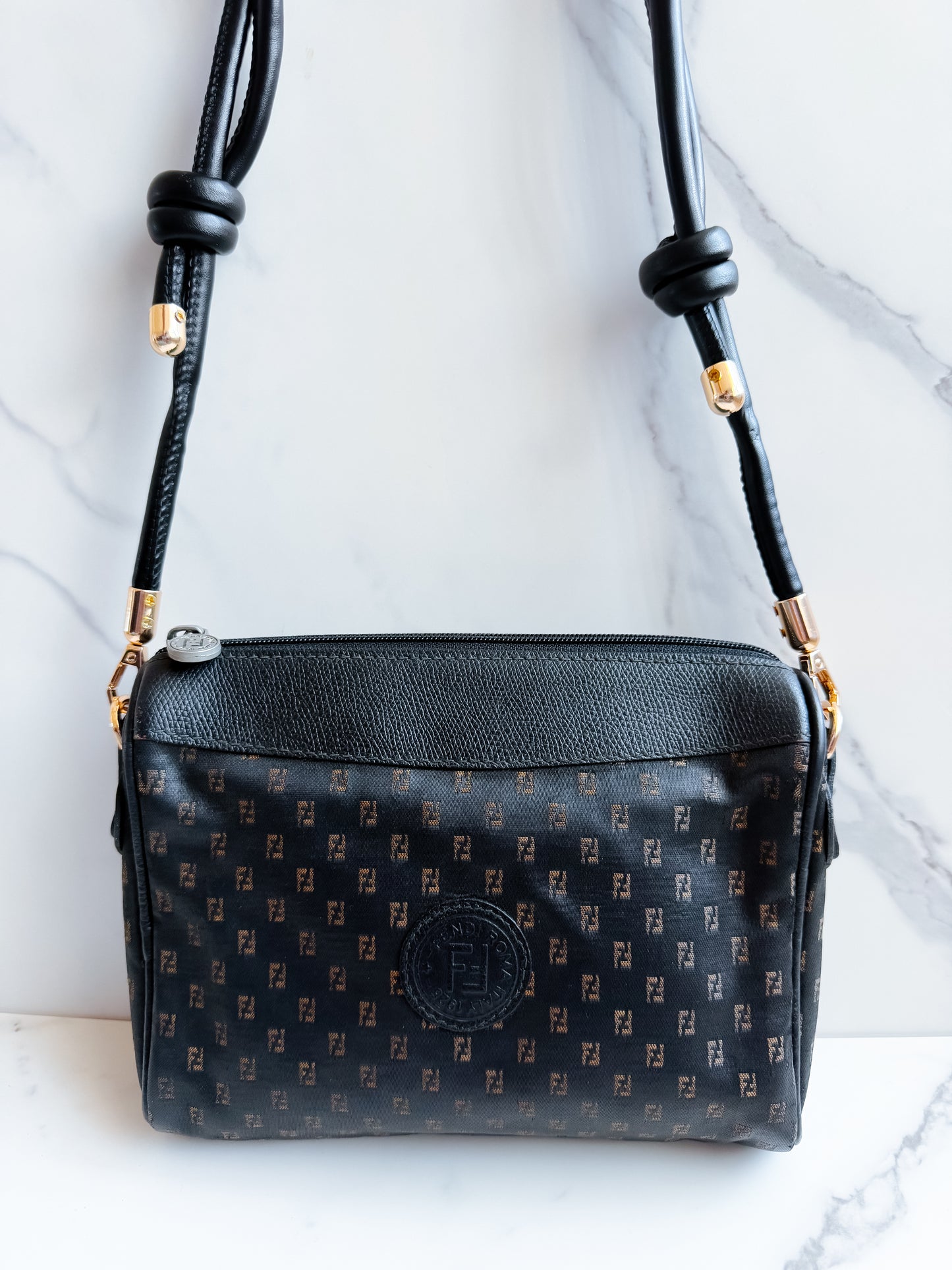 Vintage Fendi FF Zucchino purse as crossbody