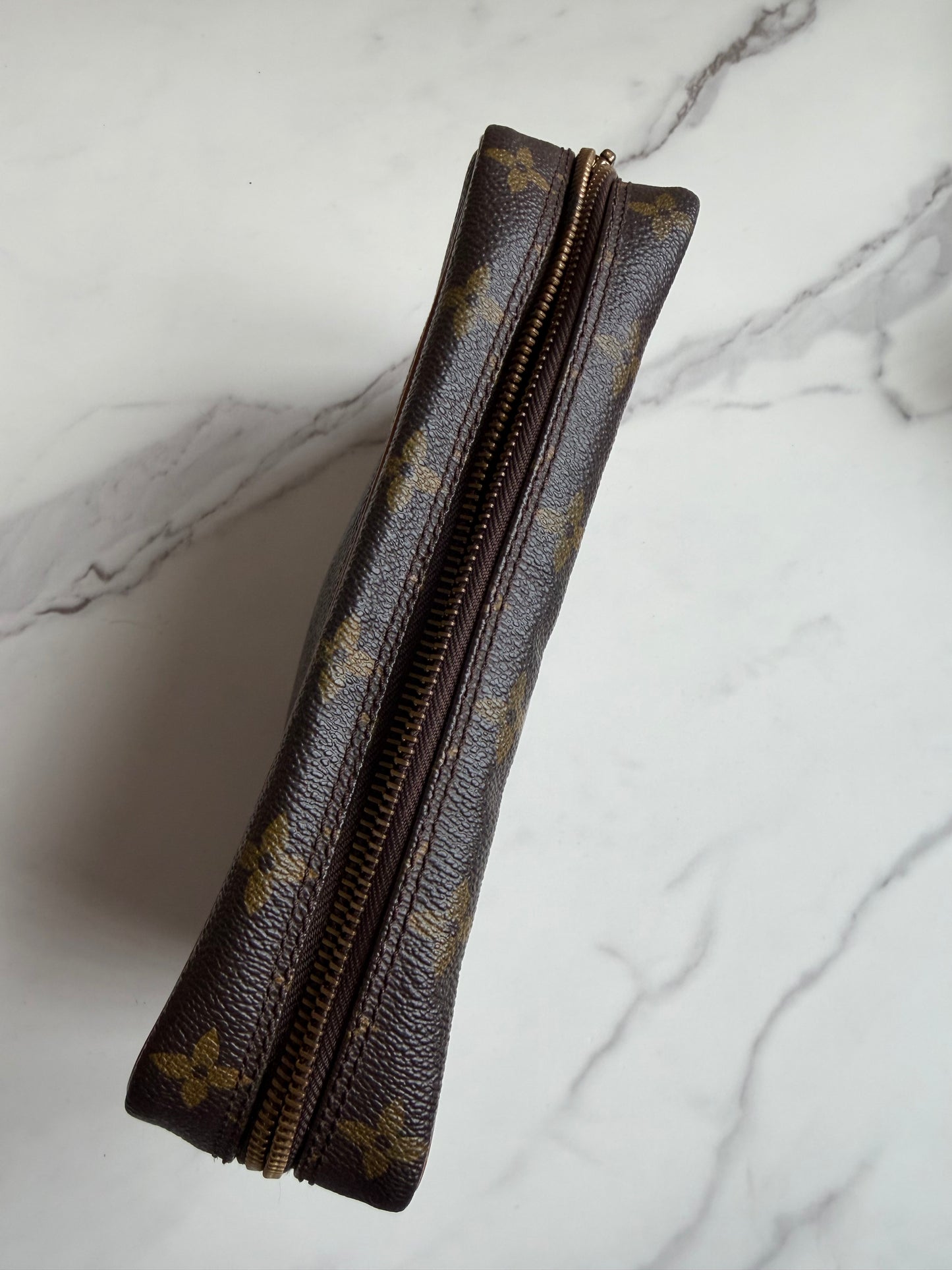 Louis Vuitton Brown Monogram Crossbody with Tan Strap