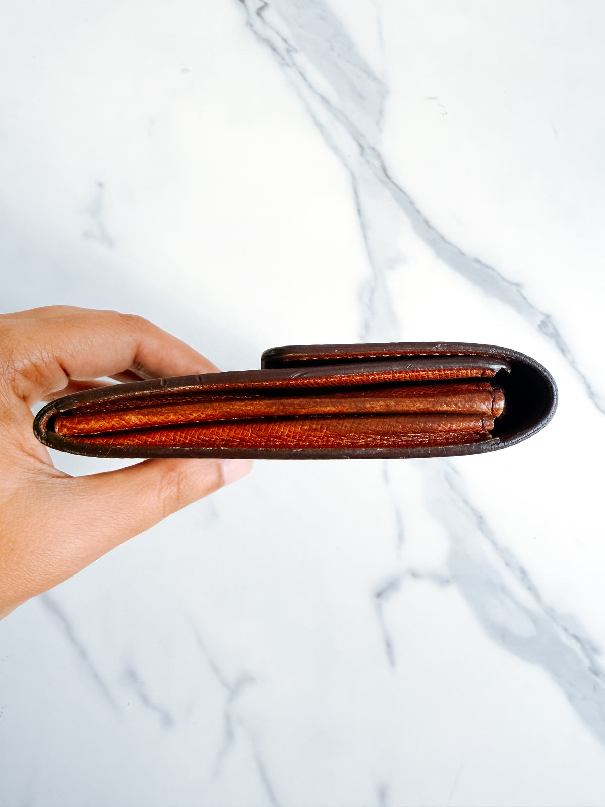 Louis Vuitton custom-painted wallet on chain