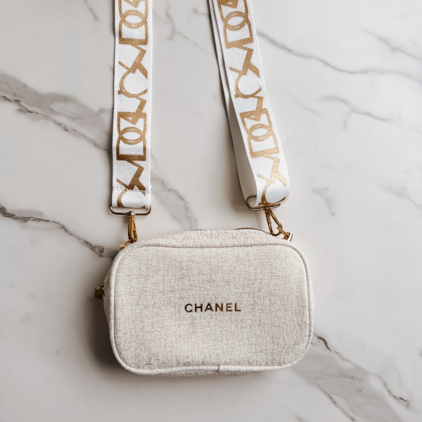 Chanel Beaute Reworked Cosmetic Pouch with strap